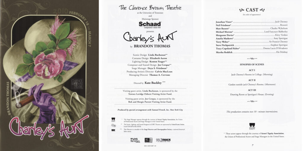 Charley's Aunt Playbill