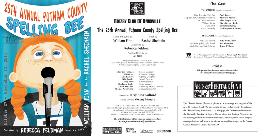 The 25th Annual Putnam County Spelling Bee Playbill

