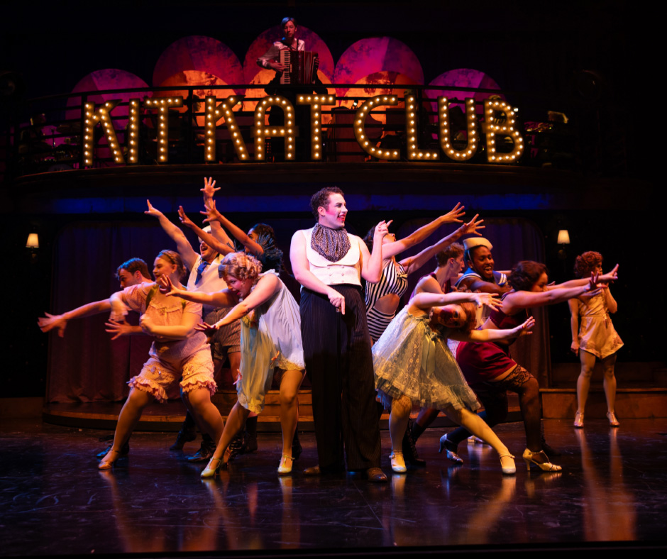 Sammy Pontello and Cast/Ensemble in ‘Cabaret in The Jenny Boyd Theatre; photo by Ella Marston